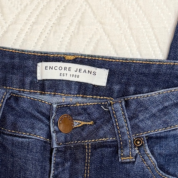 Encore Jeans Women’s Dark Blue Stonewashed Skinny Jeans. Size 7 - Picture 7 of 8